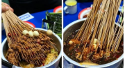 外国小姐姐喝蜈蚣串串,外国小姐姐挑战喝蜈蚣串串，体验中国独特美食文化